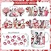 5 Sheets Valentine’s Day UV DTF Cup Wrap for 16oz Glass Pink Rose Lips Dwarf LOVE Design Rub on Uvdtf Transfer Cup Decals for Crafts UV DTF Waterproof Stickers for Valentine’s Wedding Party Supplies