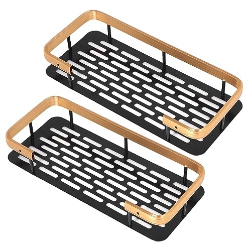 Estante de aluminio que ahorra espacio para baño carrito de ducha doble resistente a la humedad 5