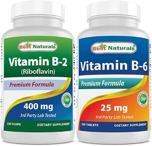 Best Naturals Vitamin B2 (Riboflavin) 400mg & Vitamin B-6 25 Mg