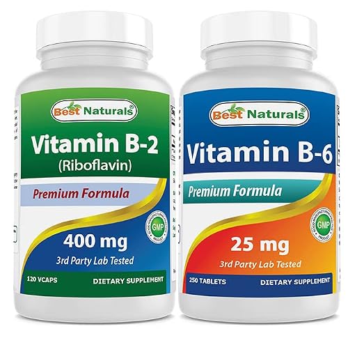 Best Naturals Vitamin B2 (Riboflavin) 400Mg & Vitamin B-6 25 Mg #TOP3
