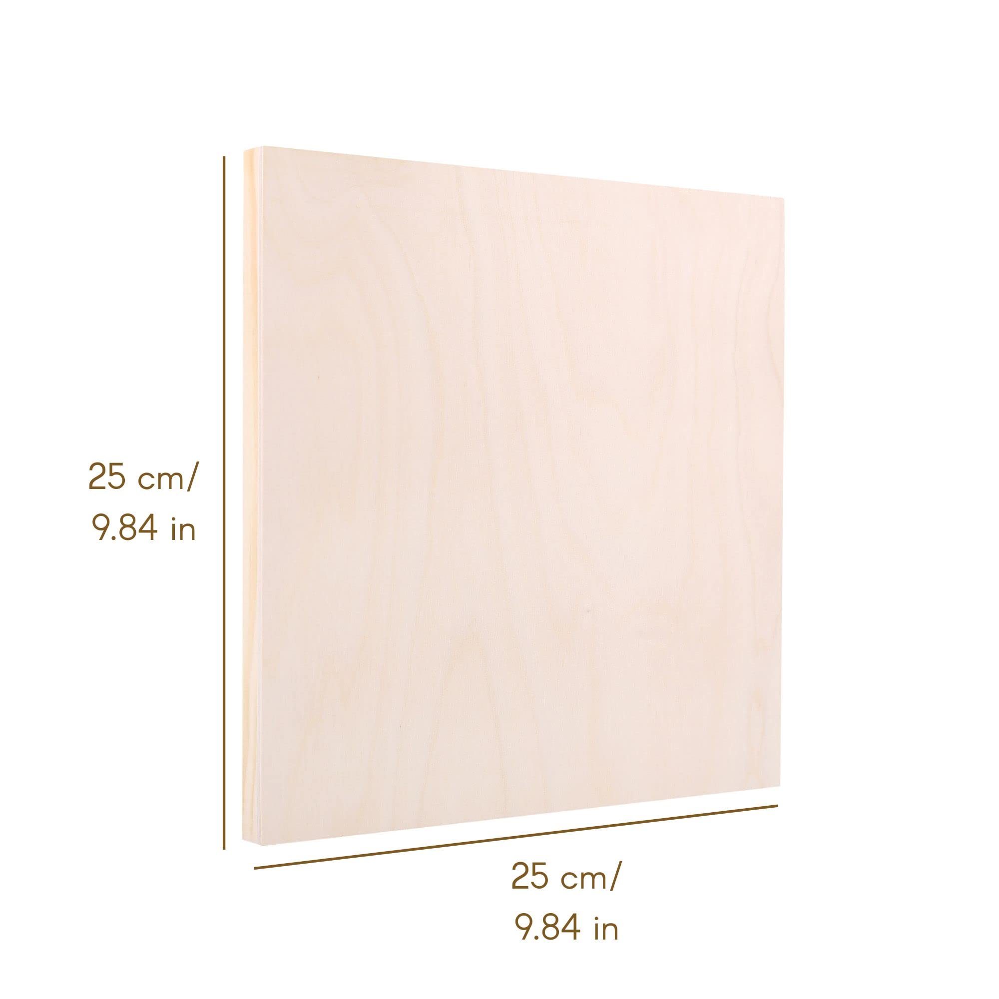 Creative Deco Lienzos Madera para Pintar Acrílico | Set de 8 Piezas | 25 x 25 cm Tableros | Canvas Paneles de Contrachapado | Ideal para Decorar, Grabar, Decoupage, Manualidades y Proyectos Artísticos