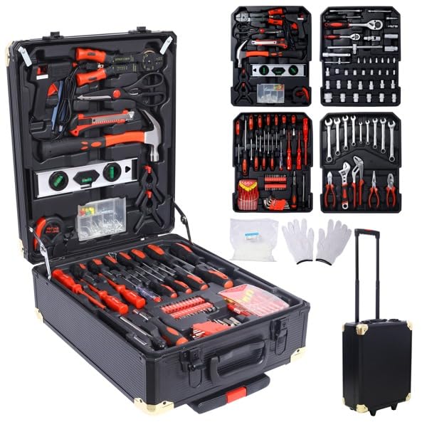 Set de herramientas para reparación en casa con 969 piezas miniatura 1