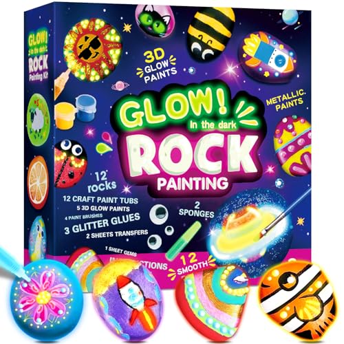 Bastelset Kinder ab 4 5 6 7 8 9 10 Jahre, Steine Zum Bemalen...