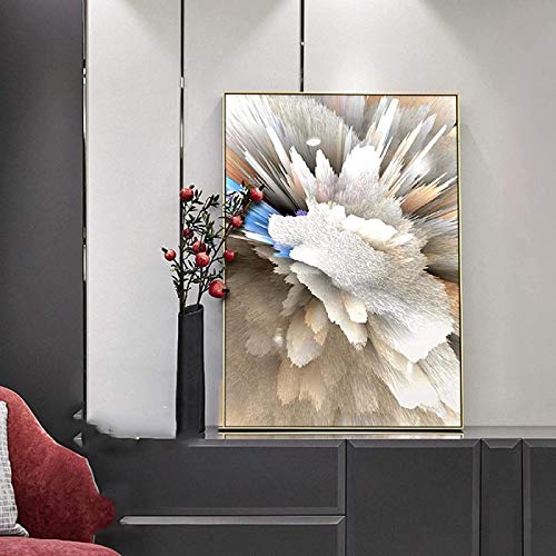 Pauorme Art Mural Impression créative Art Abstrait Corail coloré Salon Peinture géométrie Abstraite Style Nordique Impression Art 20x30 cm sans Cadre Cover