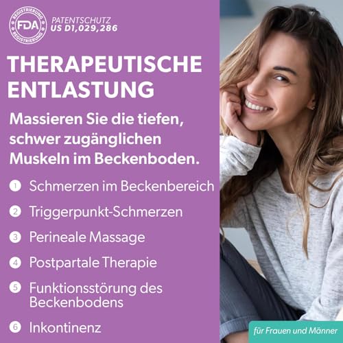 IntimateRose Beckenstab für Trigger- & Tenderpunkte der Beckenbodenmuskulatur - Männer & Frauen – Anwendbar für Beckenbodenphysiotherapie