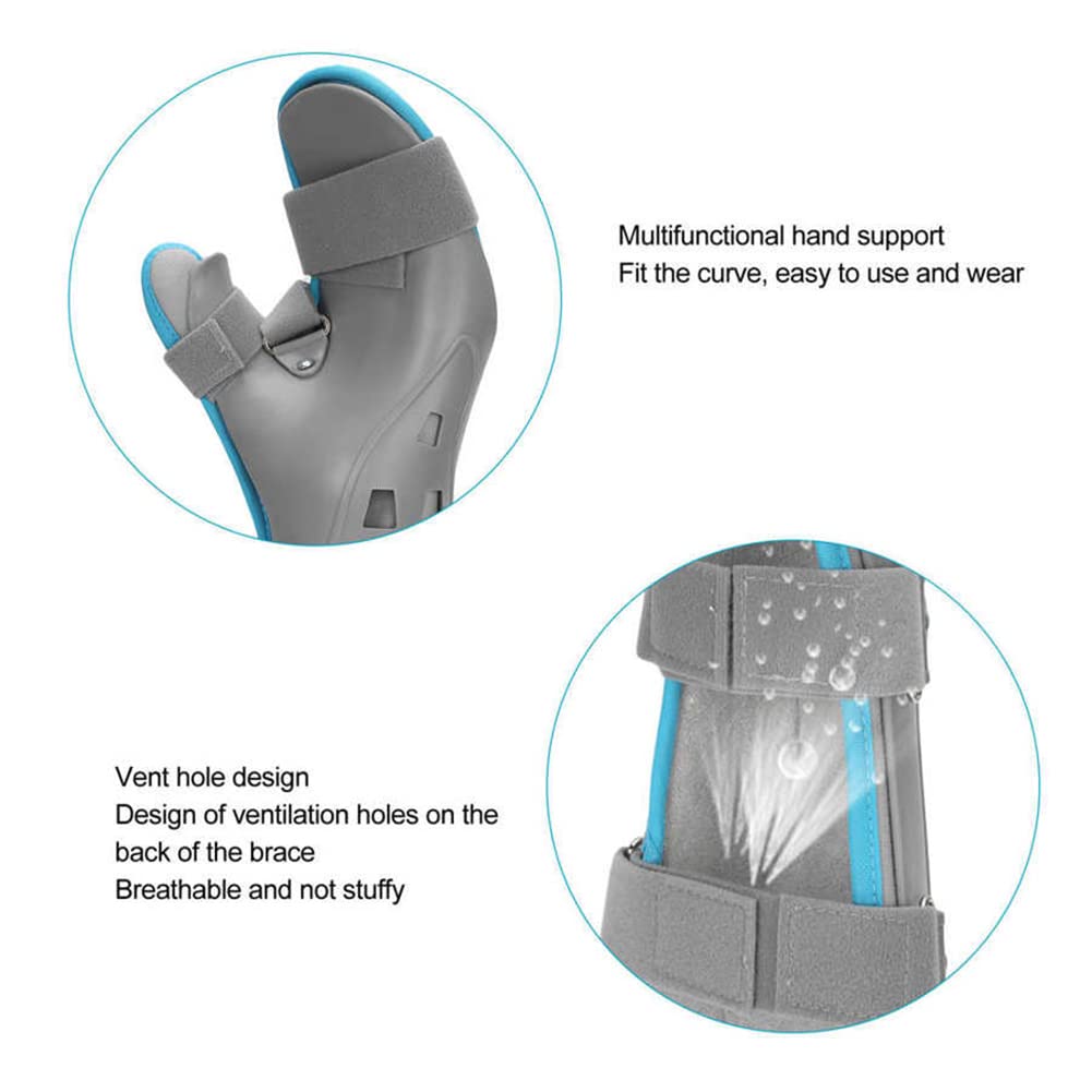 Ortesis de Soporte de muñeca Ajustable, Correa Fija para Fractura de Mano, protección de 360 Grados, diseño de Cierre de Gancho y Bucle, férula Hueca Dura, para esguince del túnel carpiano,