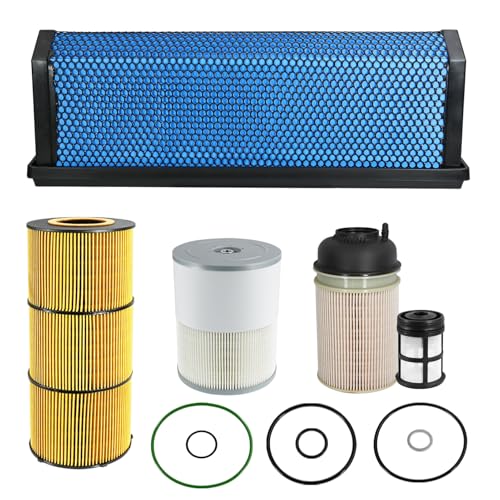 JKLESA AF27879 P551005 FS19915 PF9908 Kit de filtro, compatible con motor Freightliner Cascadia DD13 DD15 DD16 Series