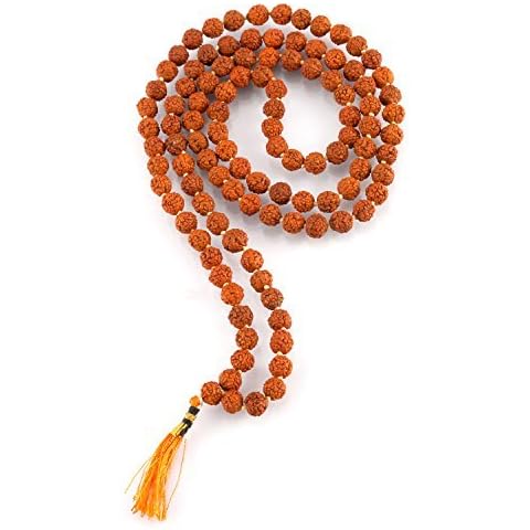 Aatm Tibetan 108 Beads Shiva Rudraksh Jaap Mala Necklace for Prayer & Healing (Beads Size: 5 mm) Cover