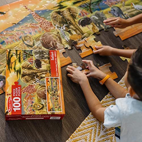 Melissa & Doug African Plains Safari Jumbo Jigsaw Floor Puzzle (100 Pcs, Over 4 Feet Long) #TOP1
