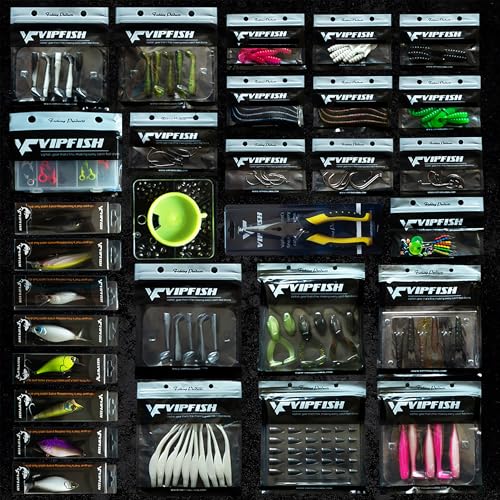 Image of Fishing Tackle Box with Tackle Included Lures, Hooks, Weights, 3-Layer Freshwater Fishing Tackle Kit for Bass Fishing Gear and Equipment, Gift for Fishingman gift choice for Fathers Day