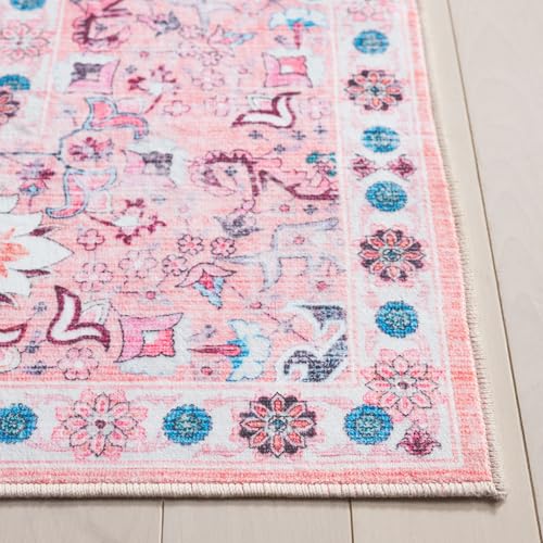 Tapete rectangular beige y rosa 5' x 8' SAFAVIEH miniatura 4