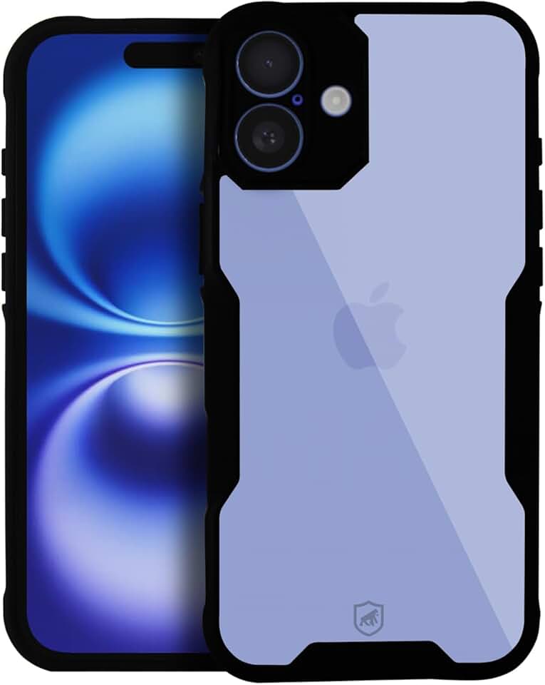Gshield Capa Case Capinha Dual Shock Sense Preta Acabamento Premium Proteção Contra Arranhões, Quedas e Impactos para (iPhone 16)