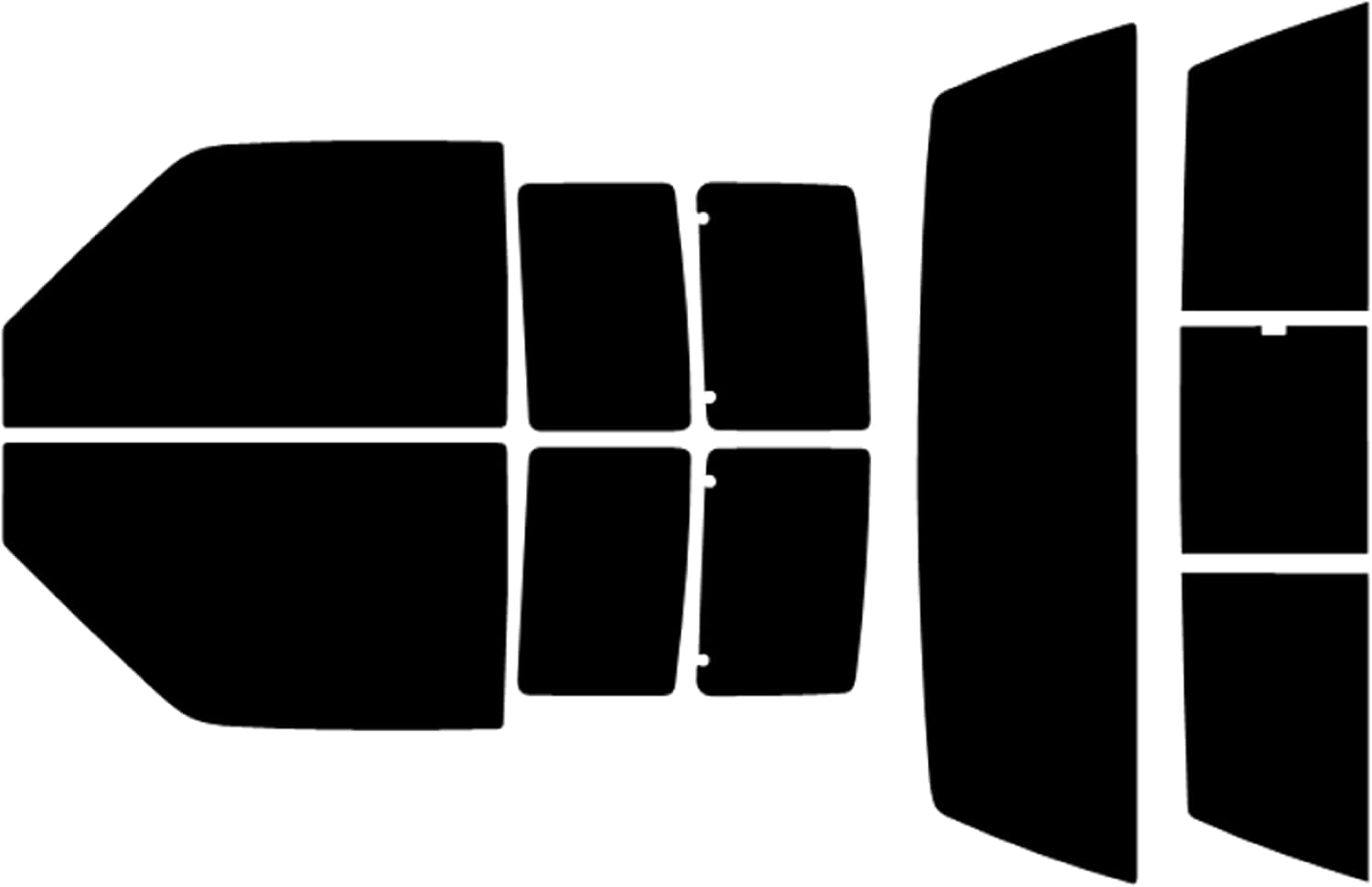 True Line Automotive Precut Window Tint Kit Compatible with Chevrolet S10 2 Door Pickup 1982-1993 5% All Side and Back Windows