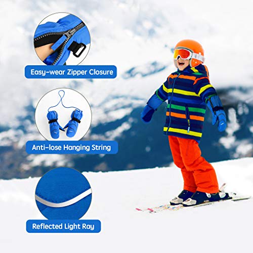 Unigear Guantes de esquí Infantiles Impermeables y Resistentes al Viento, Guantes de Nieve Transpirables, térmicos y cálidos, Guantes de Invierno para niños y niñas de 2 a 8 años - imagen 5