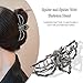 3PCS Black Spider Web Skeleton Hand Skull Hair Claw Clips for Women And Girls, Hiphop Metal Large Medium Size for Thick Thin Hair, Headband Barrette for styling Hair Accessories Party Gift (Black Gun)