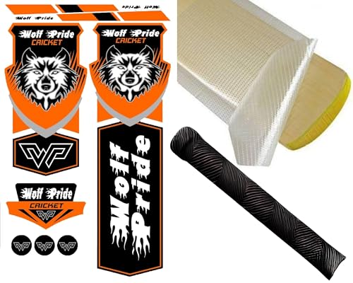 Image of WP Cricket Bat Sticker | for english willow, kashmir willow, plastic cricket bat with sticker grip and sheet
