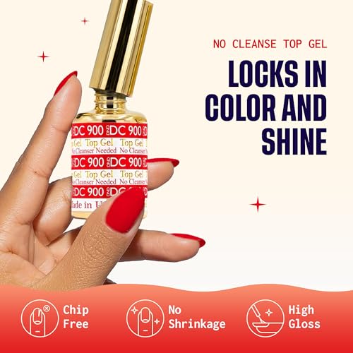 Daisy DND DND Base Gel and Top Gel Polish Set, UV/LED GelBase Polish and No Cleanse Top Coat, Professional Gel Polish Duo, 0.5 Fl Oz Each