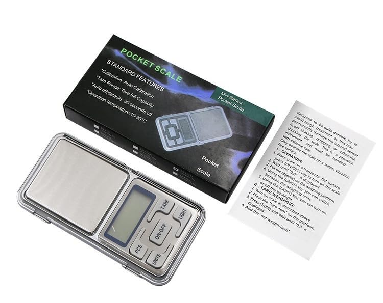 Miniatura 4 de Báscula digital de bolsillo, precisión de 17.64 oz x 0.00 oz, pantalla LCD con luz de fondo, báscula de joyería y alimentos con bandeja (batería no
