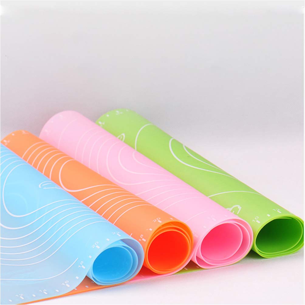 Tappetino per Impastare in Silicone 50x40 Cm con Misure, 2 Pezzi