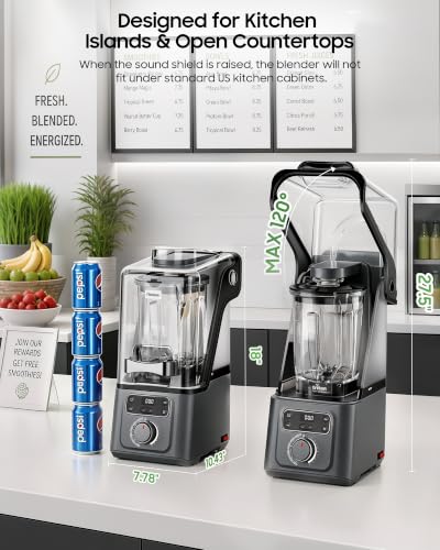 Image of Professional Commercial Vacuum Blender, Freshness Locked In by Vacuum Technology, 2026 Upgraded 3000W /4HP Peak Power, 72oz Eastman Tritan Cup, Milkshake, Smoothie, Nut Milk, Hot Soup, NSF Certified