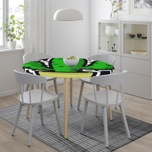 Nappe ronde imperméable anti-tache pour protéger table de repas - 5