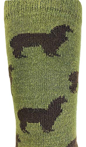 Tey-Art Alpaca Wool Designer Socks are Cozy, Warm & Colorful - Paca Herd Olive L2