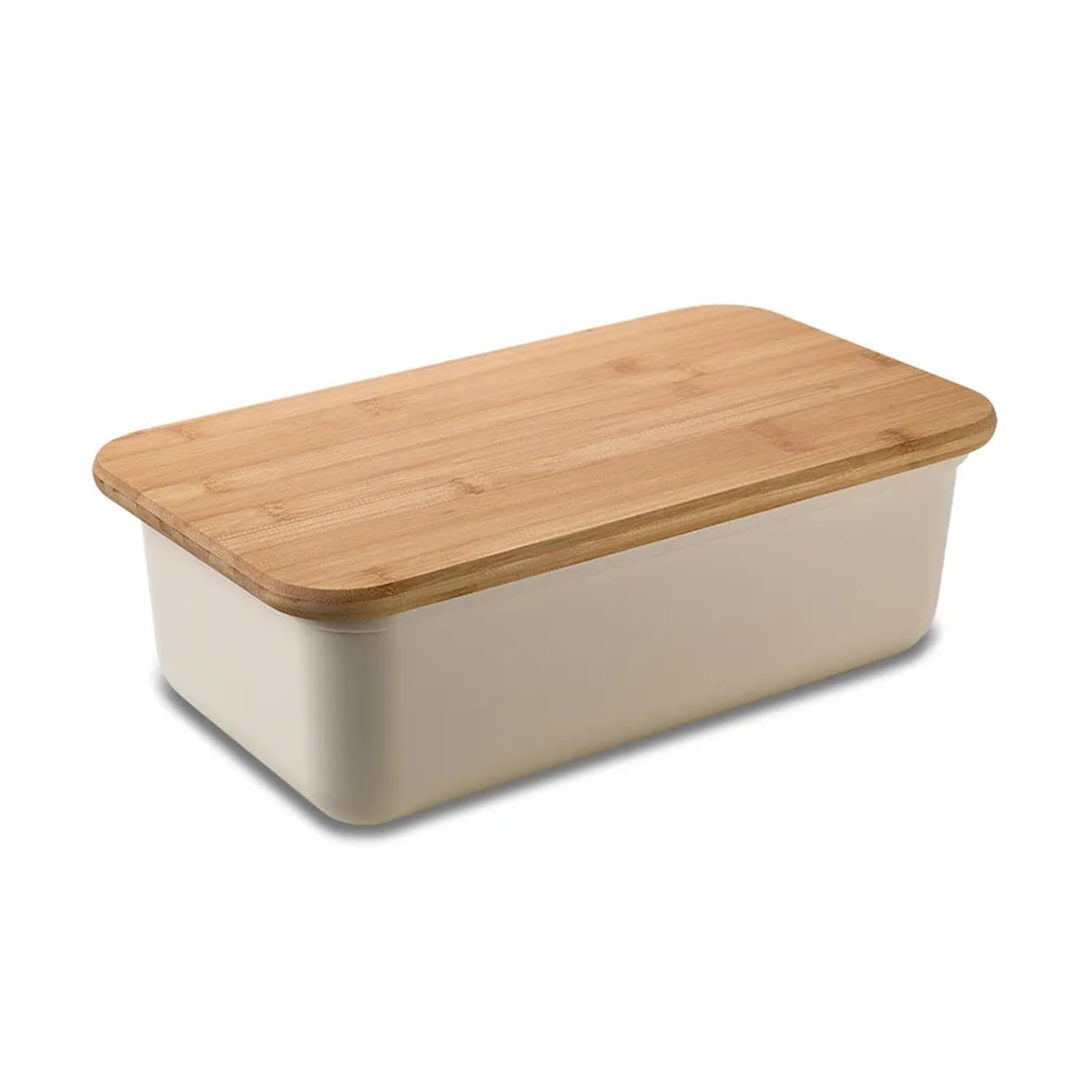 LUYSGBXR Bread Bin 1Pcs Bread Storage Box Container Dessert Snack Breadbasket Food With Lid For Home Kitchen(Rectangle)