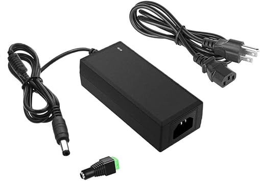 24V 2A 48W Power Supply AC/DC Adapter AC 100240V to DC 24v 2amp 1A Transformer 5.5x2.5mm DC Plug Converter 24VDC Power Supply for 24V LED Srip Lights CCTV Camera