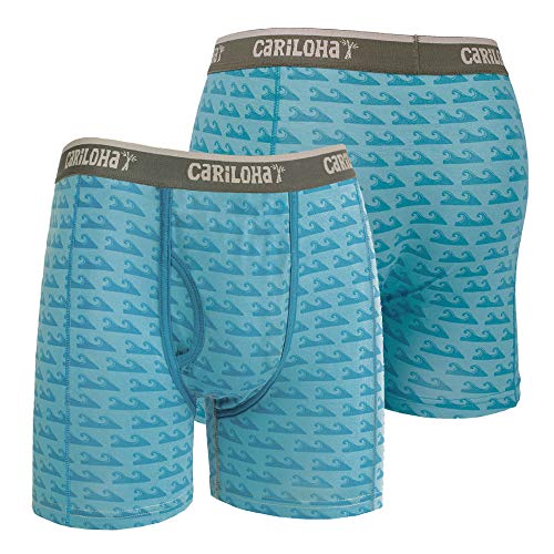 Cariloha Men's Bamboo Underwear (Large, Caribbean Blue Wave)