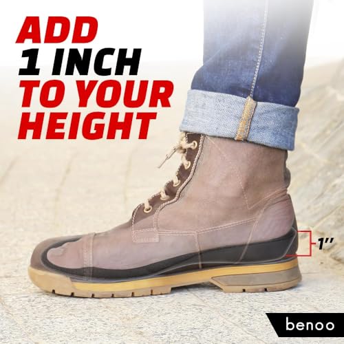 Image of Height Increase Insoles for Men (+1 inch) Discreet Shoe Lifts, All Day Comfort, Shock-Absorbent Gel, Trim to Fit Inserts for Most Sneakers & Shoes, Confidence Boosters (Mens 12-14)
