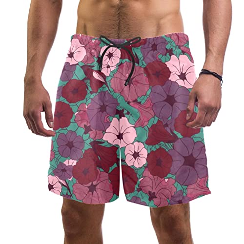 Maillots de bain pour hommes JDEZ short de plage fleuri respirant