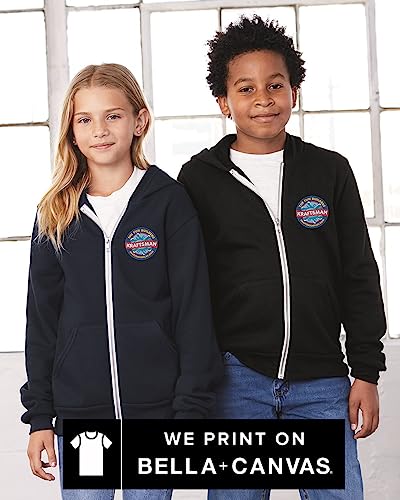 INK STITCH Unisex Youth Kids Bella Canvas 3739y Custom Deisgn Your Own Sponge Fleeece Hoodie Zip up4