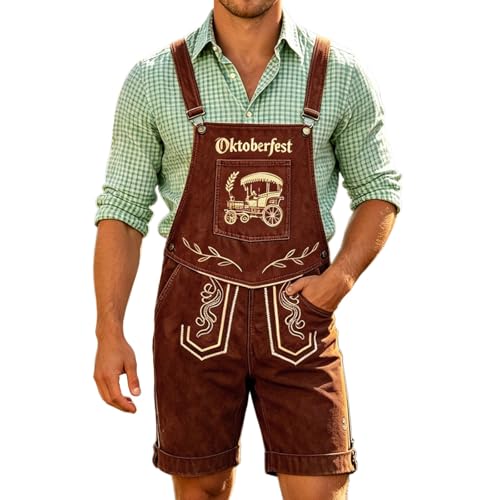 Lederhosen homme de qualité supérieure en cuir véritable pour Oktoberfest et costume traditionnel