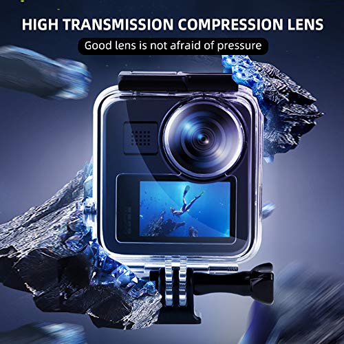 ParaPace 45M Waterproof Housing Case for Gopro Max,Action Camera Underwater Diving Protective Shell with Bracket Accessories - Thumbnail 7
