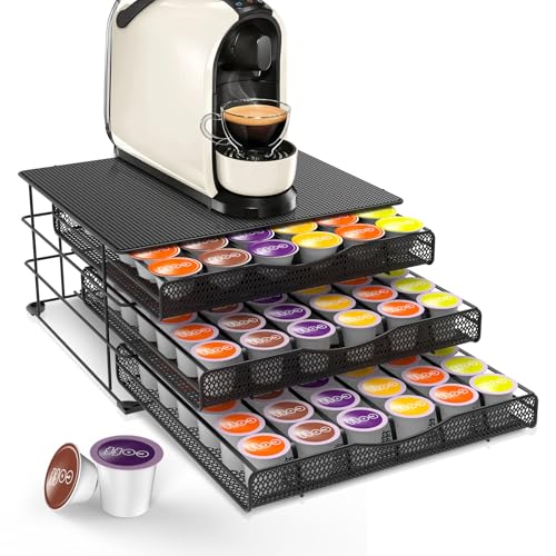 Rangement Capsules pour Dolce Gusto 108PCS, Masthome Porte Capsule pour Dolce Gusto avec 3 Tiroirs,...