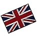 Gran Bandera Británica De Union Jack Bordó El Hierro BRITÁNICO De La...