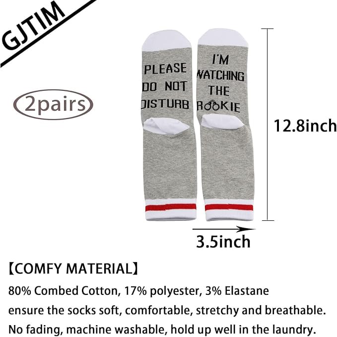 2 Pairs Crime Drama TV Show Inspired Gift Do Not Disturb I’m Watching Comedy Show Socks TV Show Birthday Gift for Women (Watching R)2