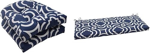 Pillow Perfect Trellis - Cojines para asiento de silla y sofá para interiores y exteriores, acolchados, resistentes a la intemperie (2 unidades)