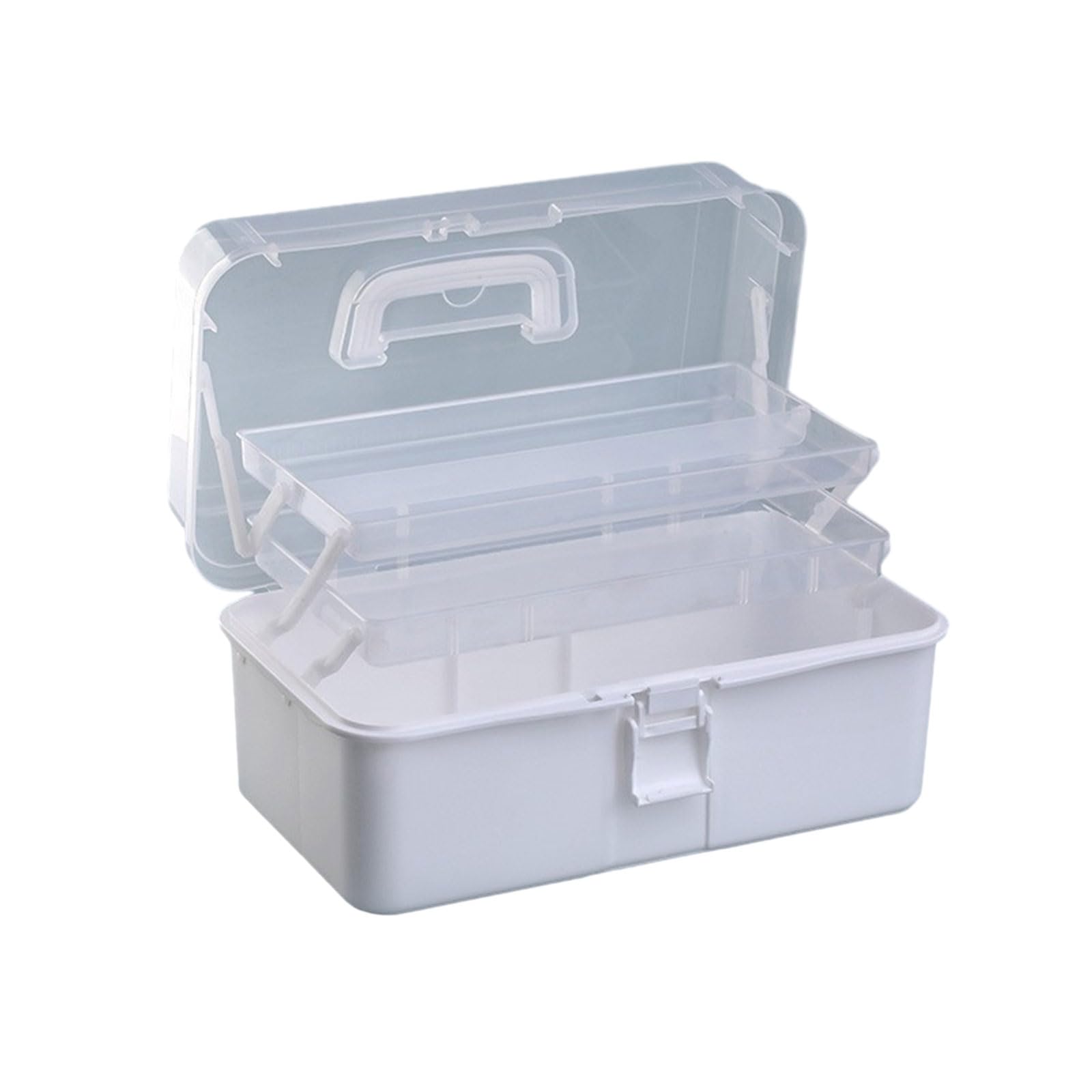 FackLOxc Multifunction Storage Box 3 Layer Case Practical Medicine for School Multifunctional Organizers Three-layer Practical Case