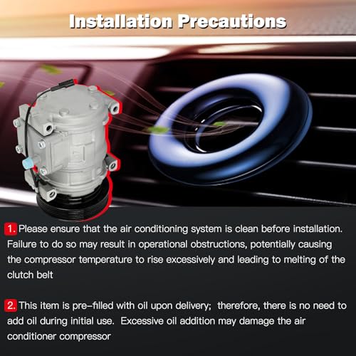 Image of cciyu Air Conditioning Compressor for Jeep Grand Cherokee Wrangler 4.0L