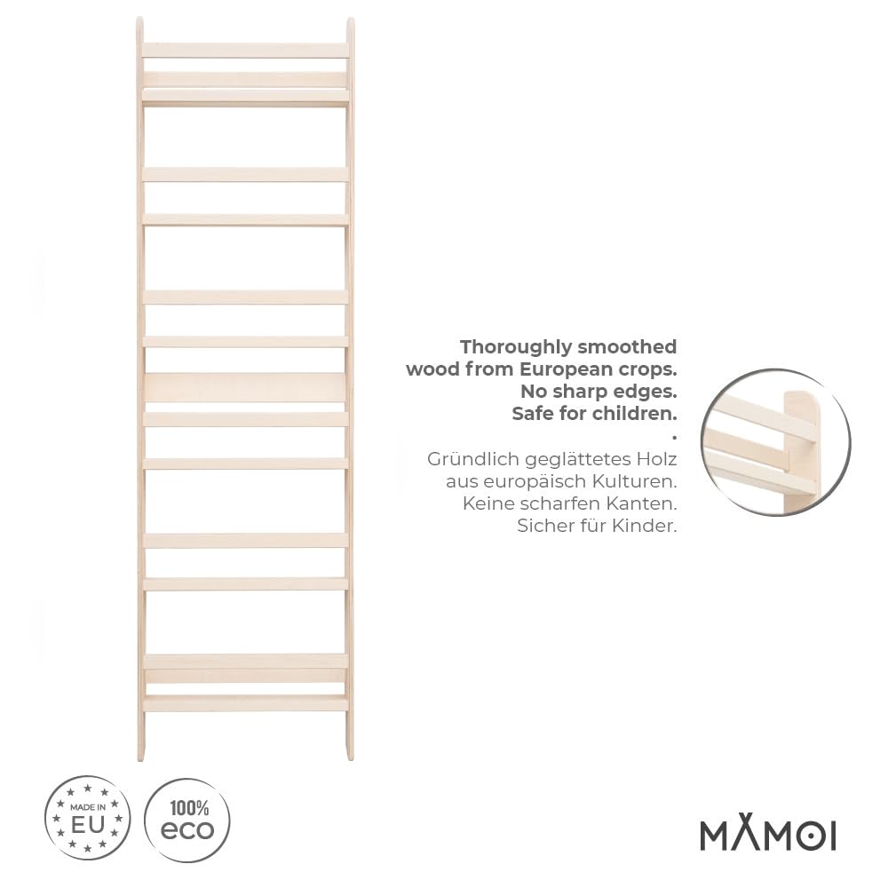 MAMOI Bibliothèque Montessori pour enfant en matériau dérivé du bois - Bibliothèque murale pour chambre d'enfant