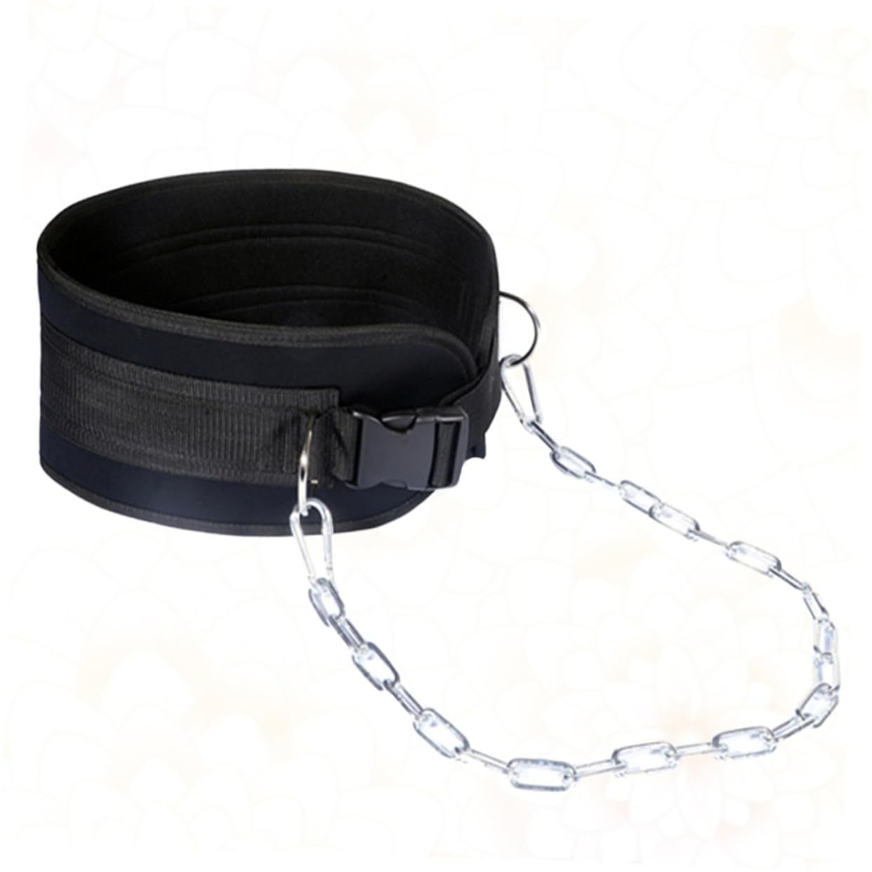 WHAMVOX Strength Training Weight Bearing Iron Chain Belt Adjustable Back Support for Accessories Durable Lumbar Brace Strap for Men Women Black