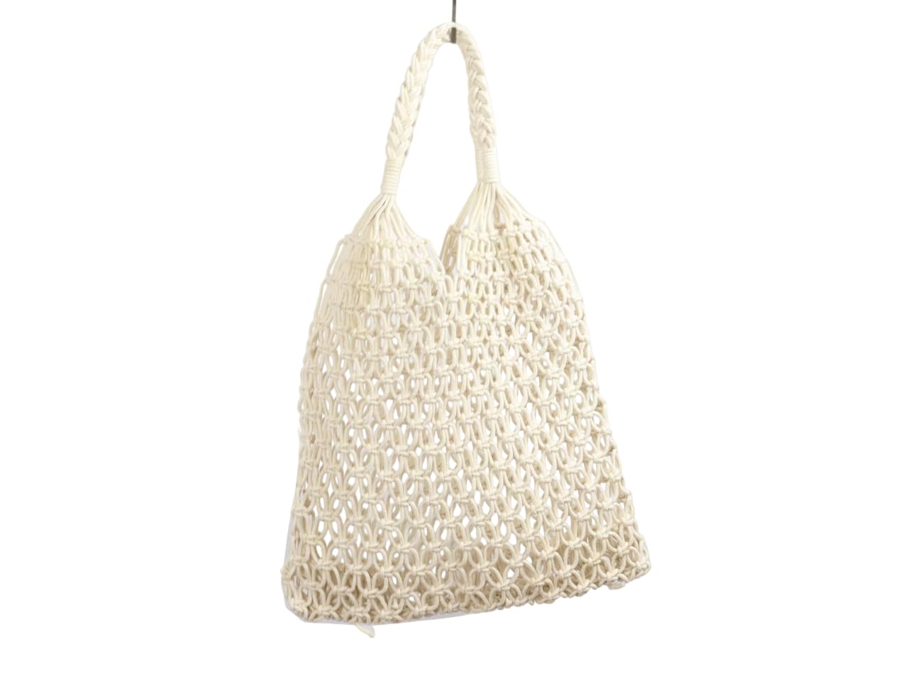 R.R.LALA Macrame Braided Hollow out cotton beach bag, Summer beach handwoven bag, crochet hand knitted straw shoulder tote- rope net tote bag Color: Off White (B0CCDB68YR) Amazon Price History, Amazon Price Tracker