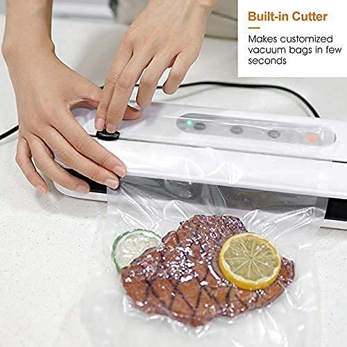 Sigillatore Sottovuoto Sottovuoto Macchina Sottovuoto Confezionatrice sottovuoto con taglierina per la conservazione degli Alimenti Nuova Macchina sottovuoto con Sacchetti sottovuoto 726