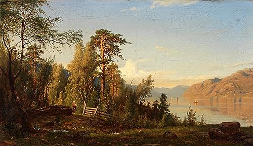 Toile murale abstraite Fjordparti Amaldus impression prints 60x90cm
