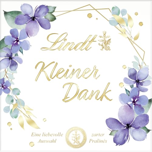 Lindt Schokolade Pralinen Kleiner Dank | 40 g | 4 Pralinés Sorten: Marc de Champagne Coeur à LOrange Amarettotrüffel Marzipan Gianduja | 2 Farb-Varianten | Pralinengeschenk | Schokoladengeschenk