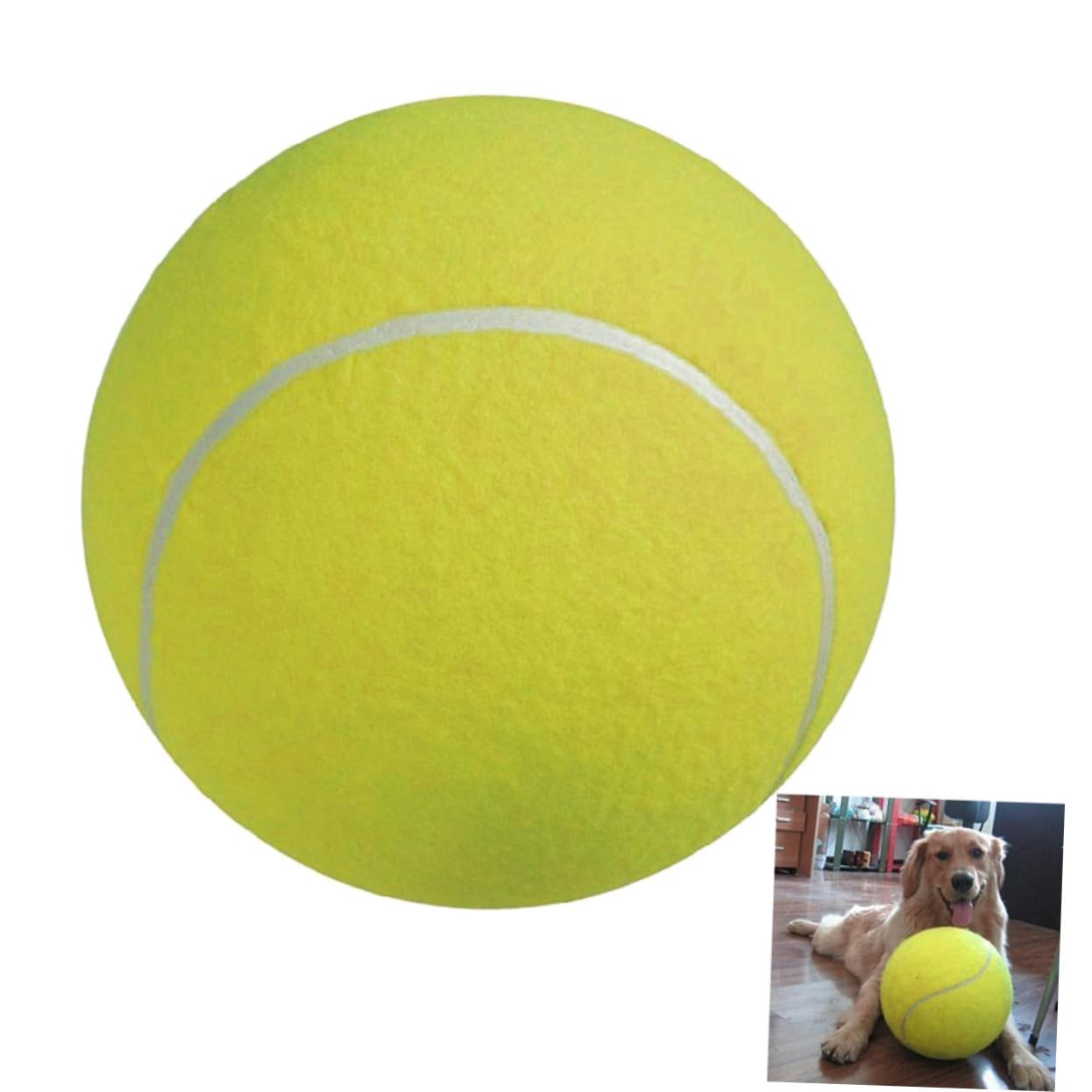 Abaodam 2pezzi Palla da Tennis Gigante da Gonfiabile Giocattolo per Animali Domestici con Ago Gas per Uso Esterno