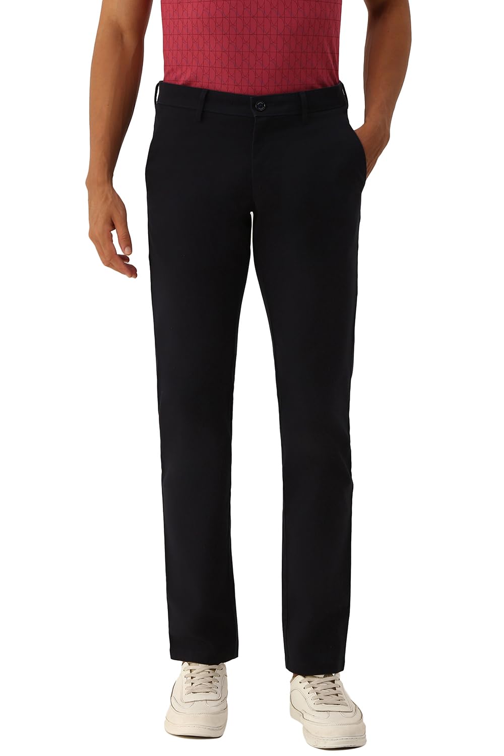 allen solly Men's Mid Rise Slim Casual Pants-picture-49