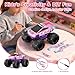 TOZDTO Amphibious Remote Control Car for Girls, RC Truck Waterproof 1:18 4WD All Terrain Off-Road Pick-up, 2.4GHz Pink Monster Truck Toys for 6+ Year Old Boy Girl Kids Christmas Birthday Gift