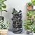 5-Tier Cascading Rock Outdoor Waterfall Fountain, Garden Fountains with LED Lights, Weather-Resistant Resin, Soothing Water Flow, Waterfall Fountain for Patio, Backyard, Indoor/Outdoor Decor Black2